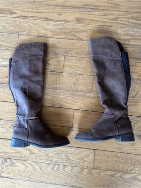Madden Girl Tall Brown Over-the-Knee Riding Boots